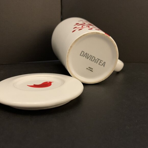 Davids Tea Perfect Mug Red Tree Partridge Bird 12oz Christmas - Picture 7 of 9